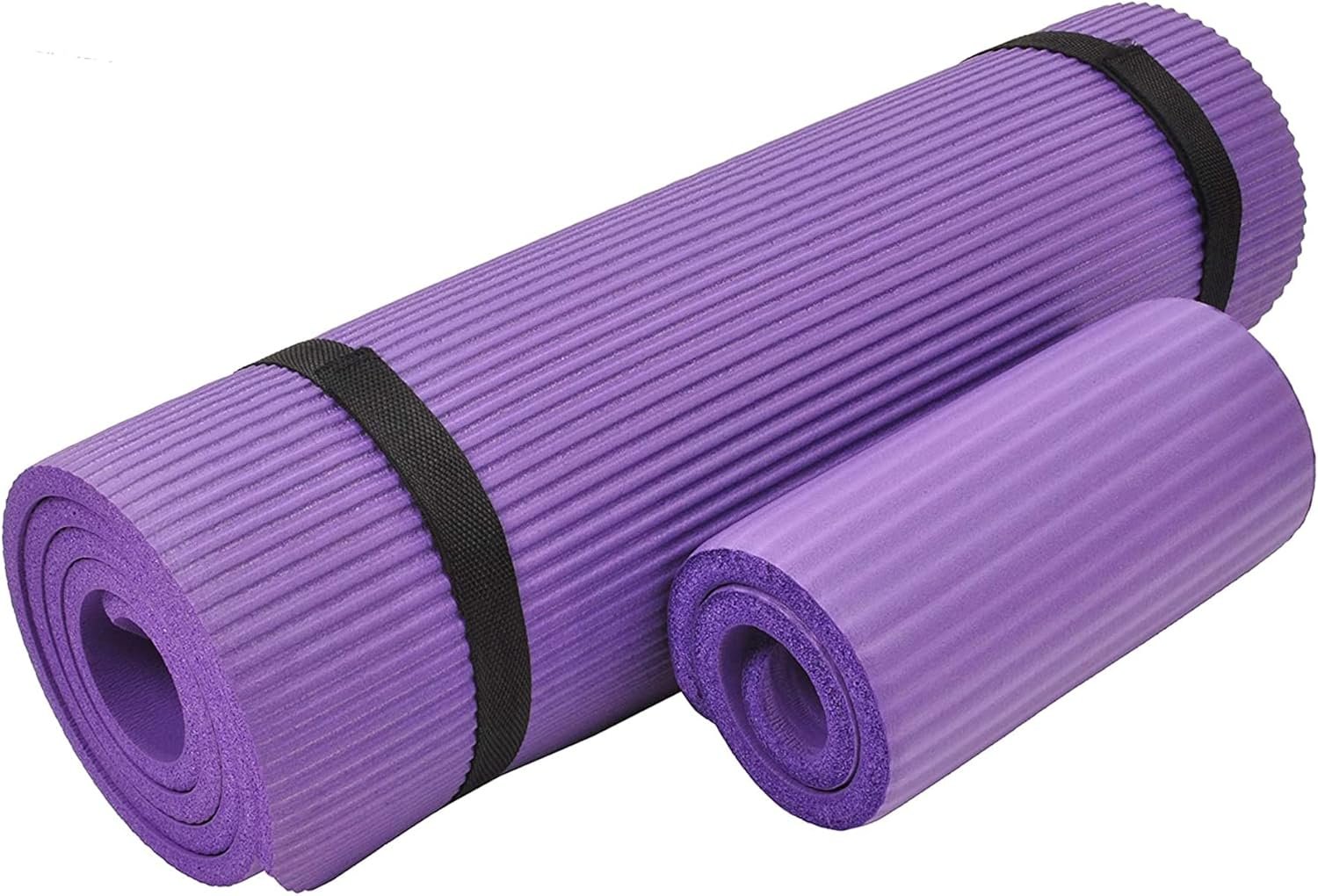 BalanceFrom extra thick 1/2 inch yoga mat with carrying strap