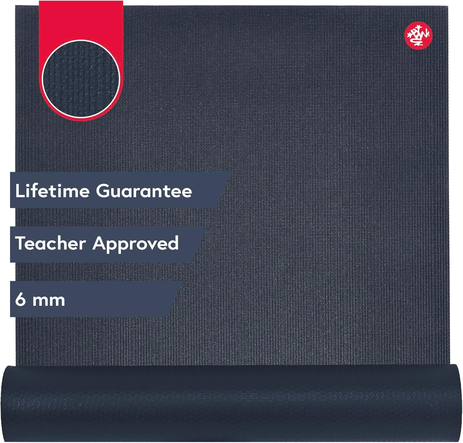 Manduka PRO Yoga Mat 6mm thick in Midnight colour