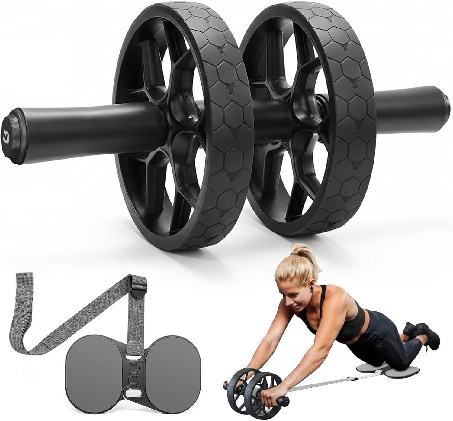 Vinsguir Ab Roller with Resistance Band