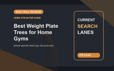 Iron Trail Reviews article banner for Best Weight Plate Trees for Home Gyms