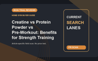 Iron Trail Reviews article banner for Creatine vs Protein Powder vs Pre-Workout: Benefits for Strength Training