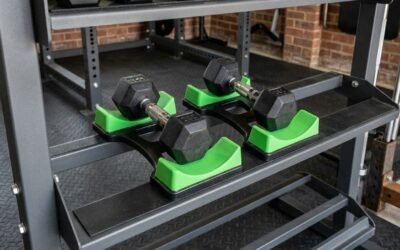 Best Dumbbell Handle Storage Trays for Home Gyms (2026) realistic product scene