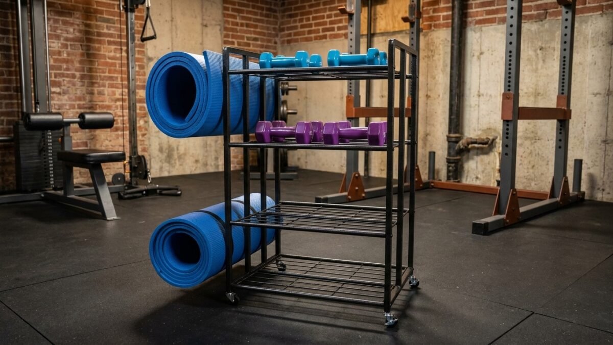 Best Kettlebell Storage Racks for Small Home Gyms (2026) realistic product scene