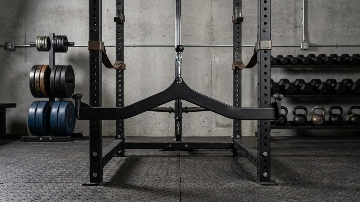 Best Lat Pulldown Bars for Home Cable Setups (2026) realistic product scene