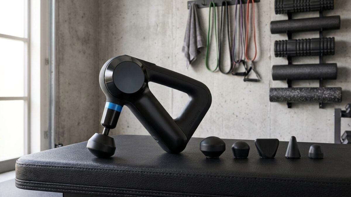 Best Massage Guns for Muscle Recovery (2026) realistic product scene