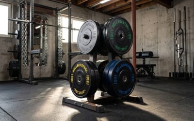 Best Olympic Bumper Plates for Home Gym (2026) realistic product scene