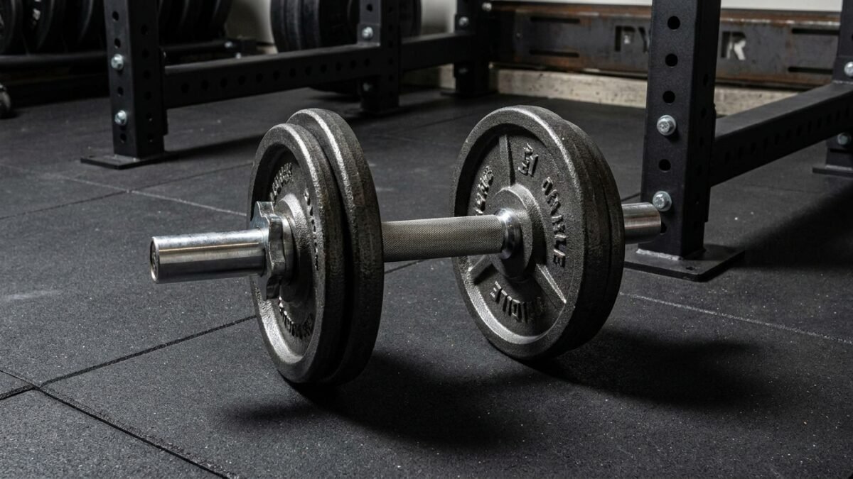 Best Olympic Dumbbell Handles for Garage Gyms (2026) realistic product scene