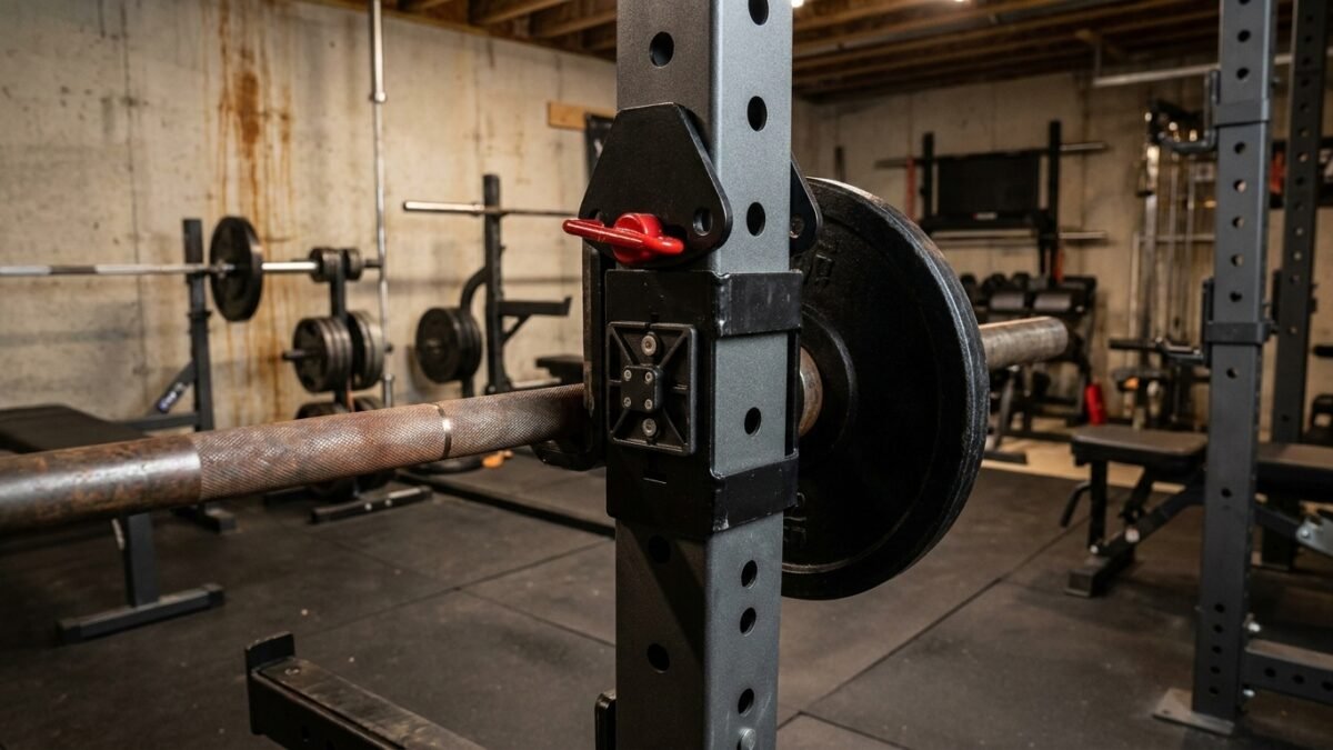 Best Power Rack J-Cups for Garage Gyms (2026) realistic product scene