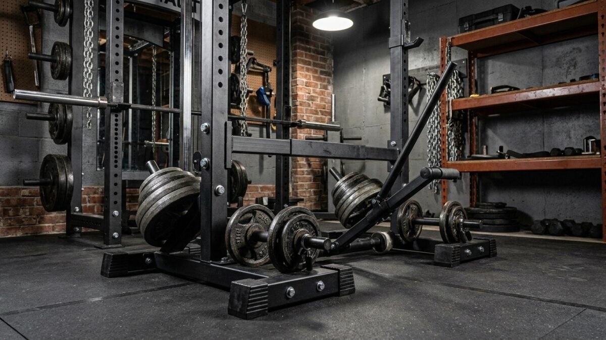 Best Rack and Bench Starters for Garage Gyms (2026) realistic product scene