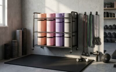 Best Wall-Mounted Yoga Mat Racks for Home Gyms (2026) realistic product scene