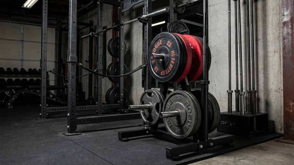 Best Weight Plate Tree Wheels for Garage Gyms (2026) realistic product scene