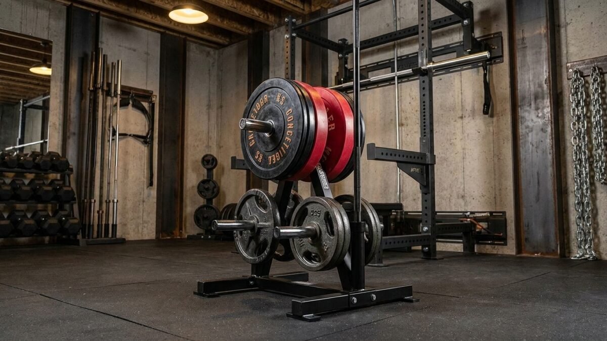 Best Weight Plate Trees for Home Gyms (2026) realistic product scene
